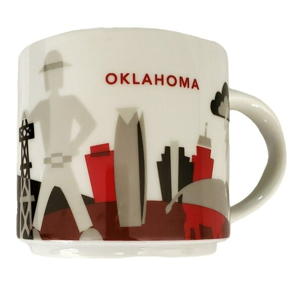 Starbucks Oklahoma Cup You Are Here Collection Coffee Mug Tea 14 Oz Red 2016 - Picture 6 of 8